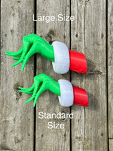 Load image into Gallery viewer, Grinch Hand Ornament Hook