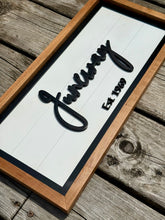 Load image into Gallery viewer, Personalized Family Name Sign | Handcrafted Hardwood Wall Decor