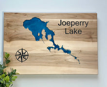 Load image into Gallery viewer, Custom Epoxy Lake Map Wall Art ** Made to Order**