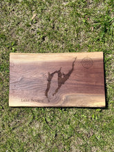 Load image into Gallery viewer, Laser Engraved Lake Wall Art – Custom Lake Map