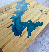 Load image into Gallery viewer, Epoxy Lake Map Wall Art - Kennisis Lake