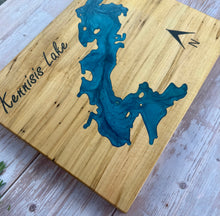 Load image into Gallery viewer, Epoxy Lake Map Wall Art - Kennisis Lake