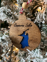 Load image into Gallery viewer, Custom Lake Map Ornaments