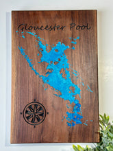 Load image into Gallery viewer, Custom Epoxy Lake Map Wall Art ** Made to Order**