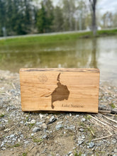 Load image into Gallery viewer, Laser Engraved Lake Wall Art – Custom Lake Map