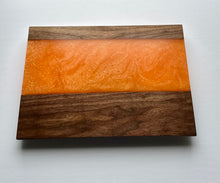 Load image into Gallery viewer, Walnut and Orange Epoxy River Board
