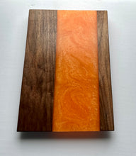 Load image into Gallery viewer, Walnut and Orange Epoxy River Board
