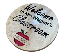 Load image into Gallery viewer, Personalized Classroom Sign – Welcome with Apple Design
