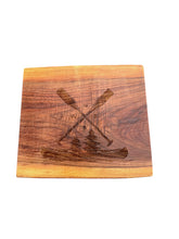 Load image into Gallery viewer, Laser Engraved - Cottage Canoe Compass Walnut