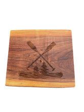 Load image into Gallery viewer, Laser Engraved - Cottage Canoe Compass Walnut