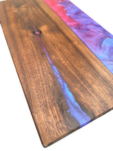 Load image into Gallery viewer, Cosmic Swirl Epoxy & Walnut Charcuterie Board