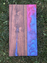 Load image into Gallery viewer, Cosmic Swirl Epoxy & Walnut Charcuterie Board
