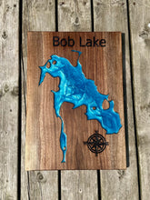 Load image into Gallery viewer, Custom Epoxy Lake Map Wall Art ** Made to Order**