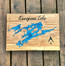 Load image into Gallery viewer, Custom Epoxy Lake Map Wall Art ** Made to Order**