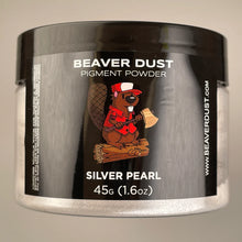 Load image into Gallery viewer, Silver Pearl Beaver Dust Pigment Powder
