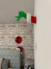 Load image into Gallery viewer, 3D Printed Grinch Hand Hanger
