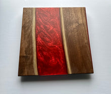 Load image into Gallery viewer, Walnut and Red Epoxy River Board
