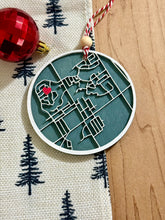 Load image into Gallery viewer, Custom Town Map Ornament
