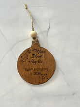 Load image into Gallery viewer, “No More Silent Nights” Ornament – Engraved Wood Holiday Ornament
