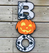 Load image into Gallery viewer, Layered BOO Halloween Door Hangers

