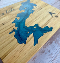 Load image into Gallery viewer, Epoxy Lake Map Wall Art - Kennisis Lake
