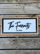 Load image into Gallery viewer, Personalized Family Name Sign | Handcrafted Hardwood Wall Decor
