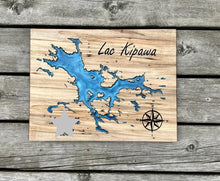 Load image into Gallery viewer, Custom Epoxy Lake Map Wall Art ** Made to Order**
