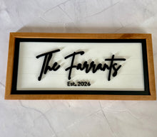 Load image into Gallery viewer, Personalized Family Name Sign | Handcrafted Hardwood Wall Decor
