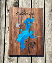 Load image into Gallery viewer, Custom Epoxy Lake Map Wall Art ** Made to Order**
