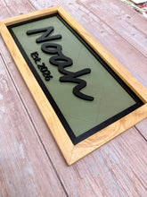 Load image into Gallery viewer, Personalized Family Name Sign | Handcrafted Hardwood Wall Decor
