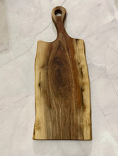 Load image into Gallery viewer, Walnut Charcuterie Board with Carved Handle
