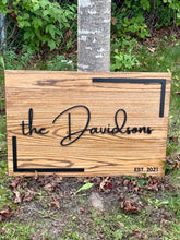 Load image into Gallery viewer, Custom Solid Ash Large Family Name Sign Wall Decor
