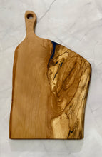 Load image into Gallery viewer, Spalted Beech Charcuterie Board with Blue Epoxy
