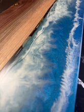 Load image into Gallery viewer, Walnut Layered Epoxy Ocean Serving Board
