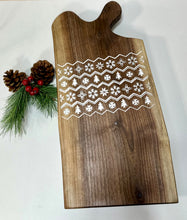 Load image into Gallery viewer, Carved Handle Sweater Epoxy Inlay Charcuterie (white)
