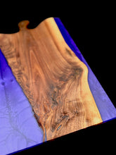 Load image into Gallery viewer, Royal Tide Walnut &amp; Purple Epoxy Serving Board
