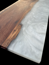 Load image into Gallery viewer, Walnut &amp; Pearl Epoxy Charcuterie Board
