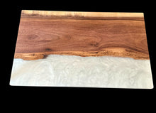 Load image into Gallery viewer, Walnut &amp; Pearl Epoxy Charcuterie Board
