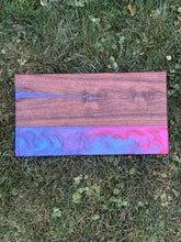 Load image into Gallery viewer, Cosmic Swirl Epoxy &amp; Walnut Charcuterie Board
