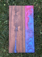 Load image into Gallery viewer, Cosmic Swirl Epoxy &amp; Walnut Charcuterie Board
