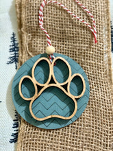 Load image into Gallery viewer, Layered Dog Paw Print Ornament
