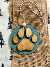 Load image into Gallery viewer, Layered Dog Paw Print Ornament

