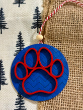 Load image into Gallery viewer, Layered Dog Paw Print Ornament

