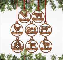 Load image into Gallery viewer, Engraved Personalized Christmas Ornaments | 100+ Designs Available
