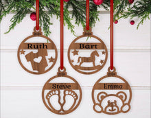 Load image into Gallery viewer, Engraved Personalized Christmas Ornaments | 100+ Designs Available
