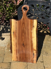 Load image into Gallery viewer, Walnut Charcuterie Board with Carved Handle
