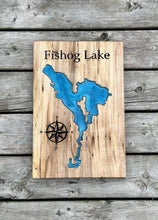 Load image into Gallery viewer, Custom Epoxy Lake Map Wall Art ** Made to Order**
