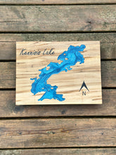 Load image into Gallery viewer, Custom Epoxy Lake Map Wall Art ** Made to Order**
