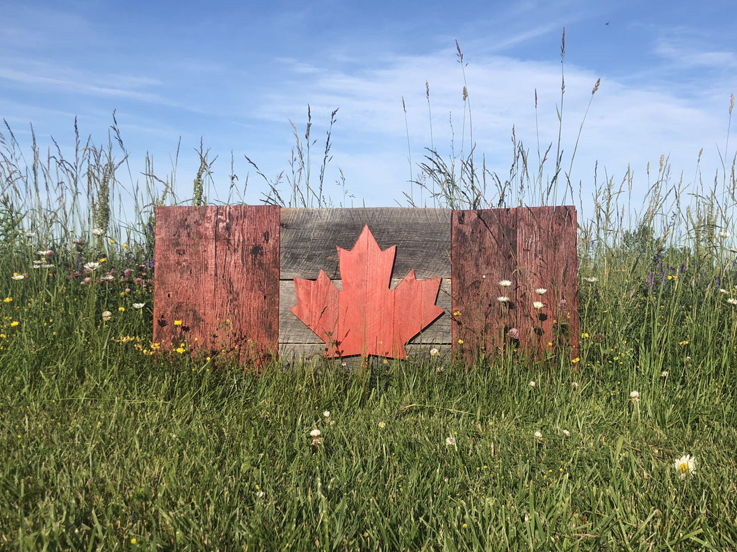 Barnboard Canadian Flag