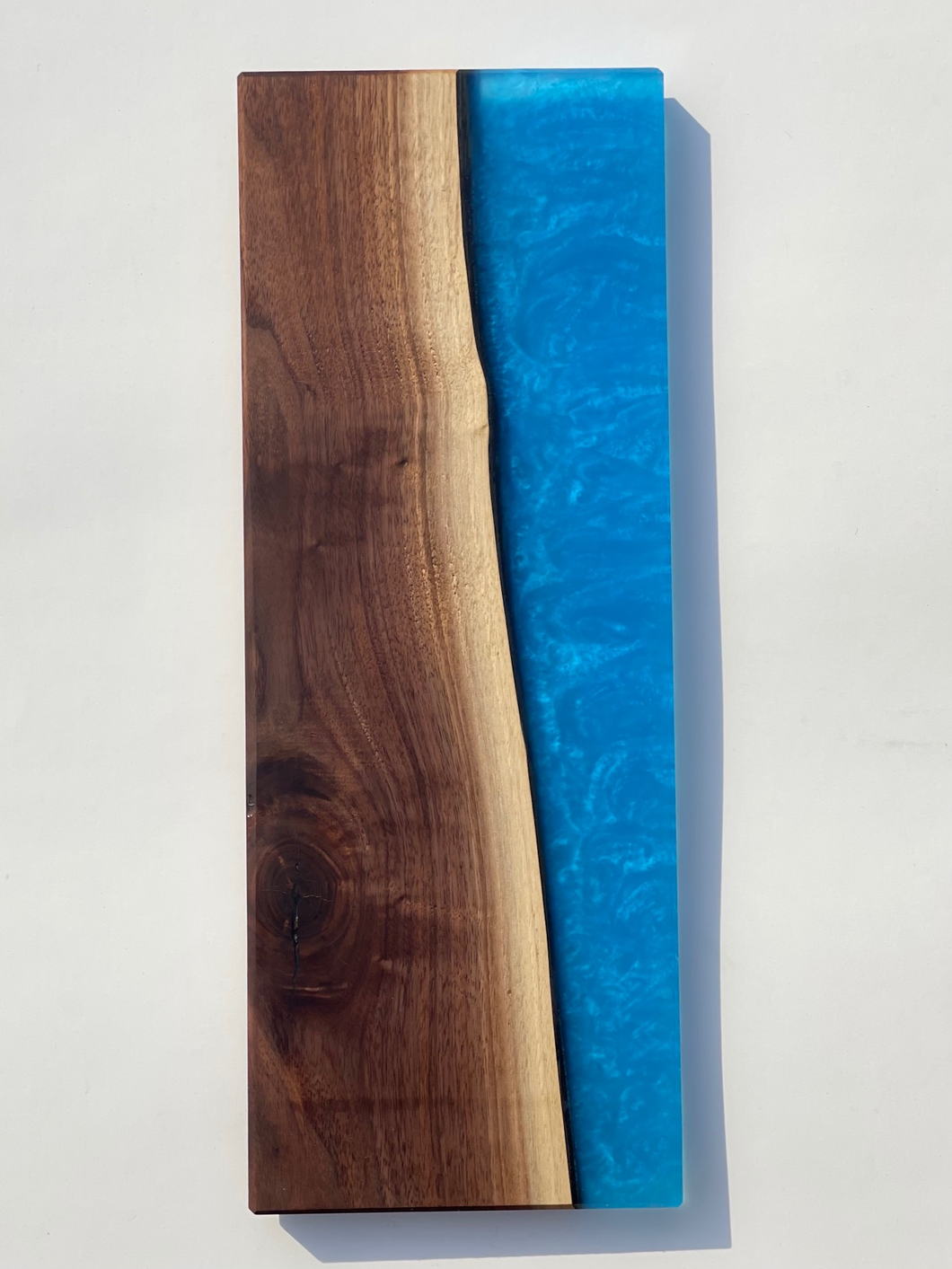 Walnut and Blue Layered Epoxy